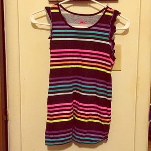 Young girls striped dress